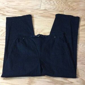 XL D&CO black straight leg pull on pants